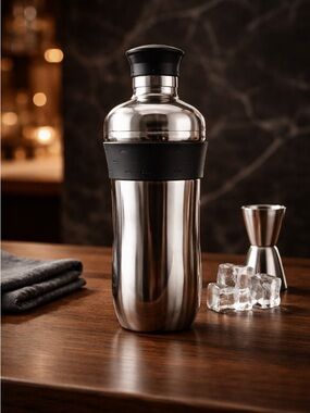 EUC - Oggi Mini Cocktail Shaker Stainless Steel - Bar Utensils Mixed Drinks